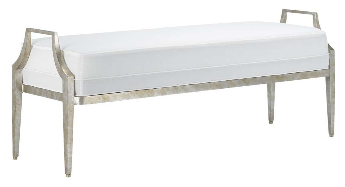 Currey and Company 7000-1181 Torrey Silver Bench Muslin