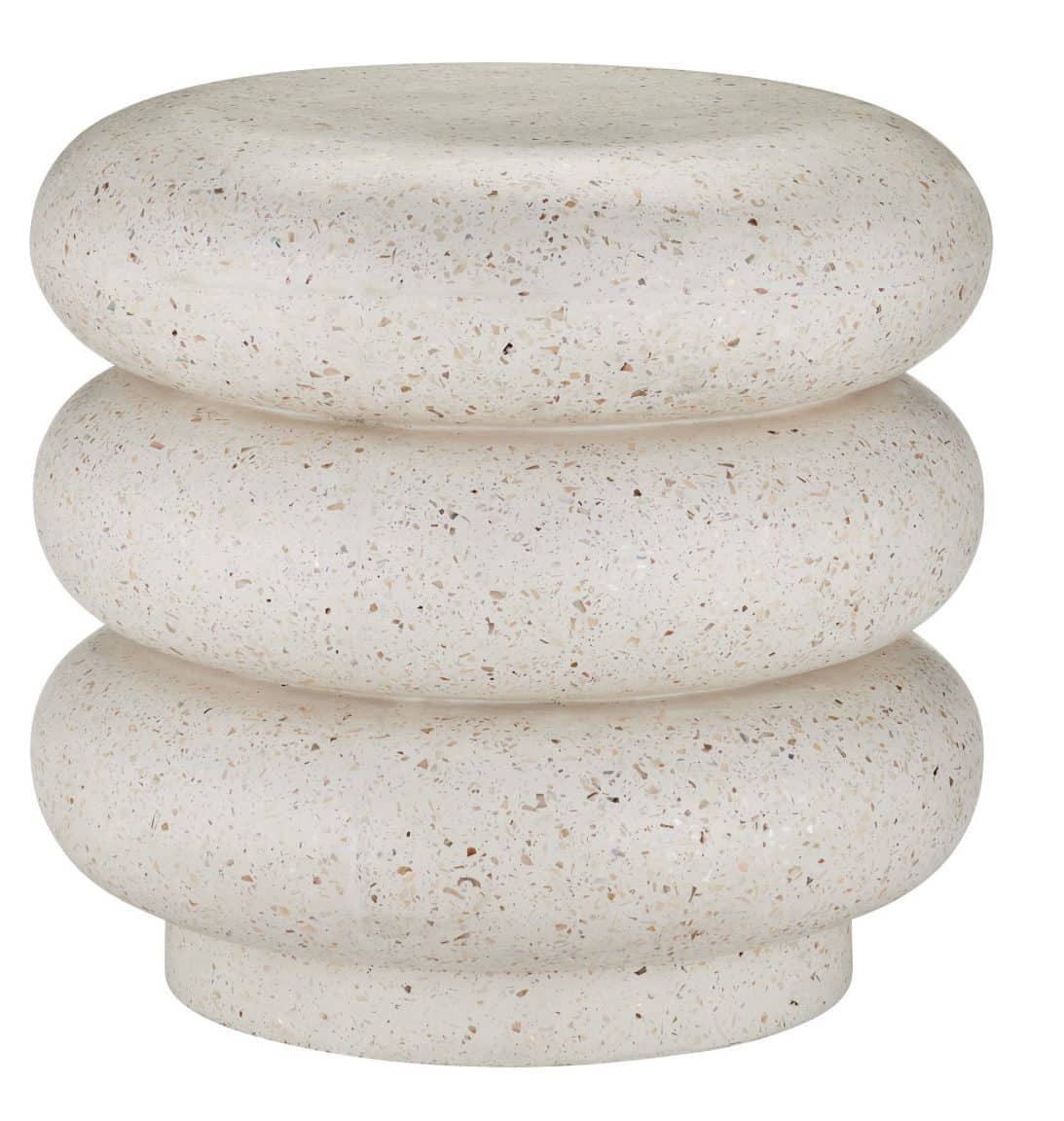 Currey and Company 2000-0044 Cusani Ivory Terrazzo Stool