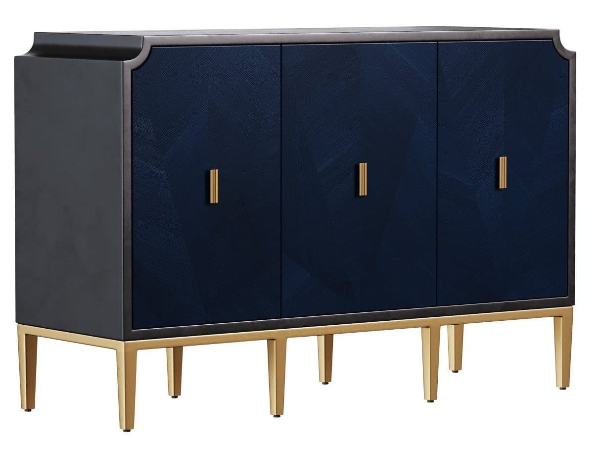 Currey and Company 3000-0082 Kallista Blue Cabinet
