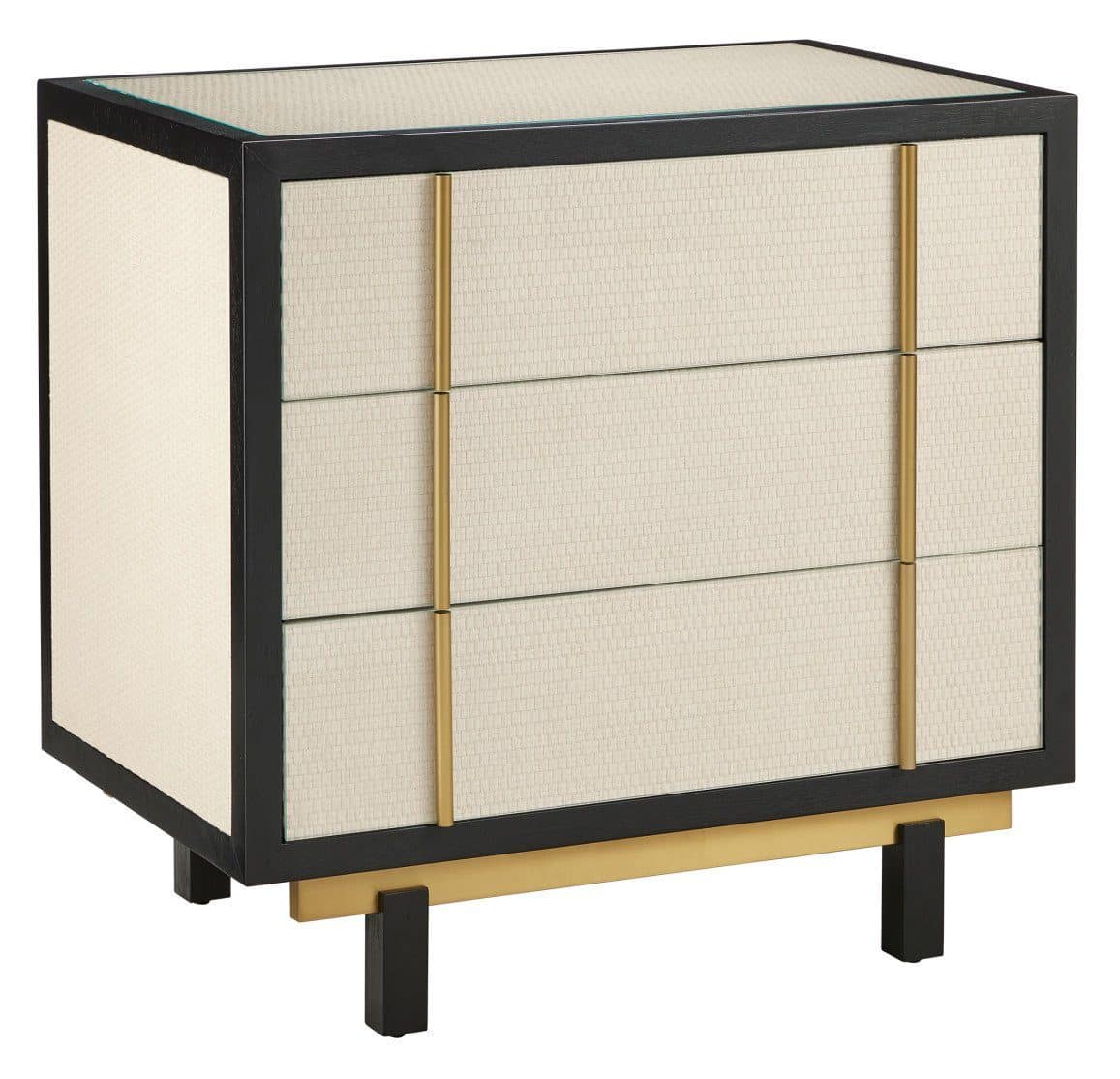 Currey and Company 3000-0301 Deanna Raffia Nightstand