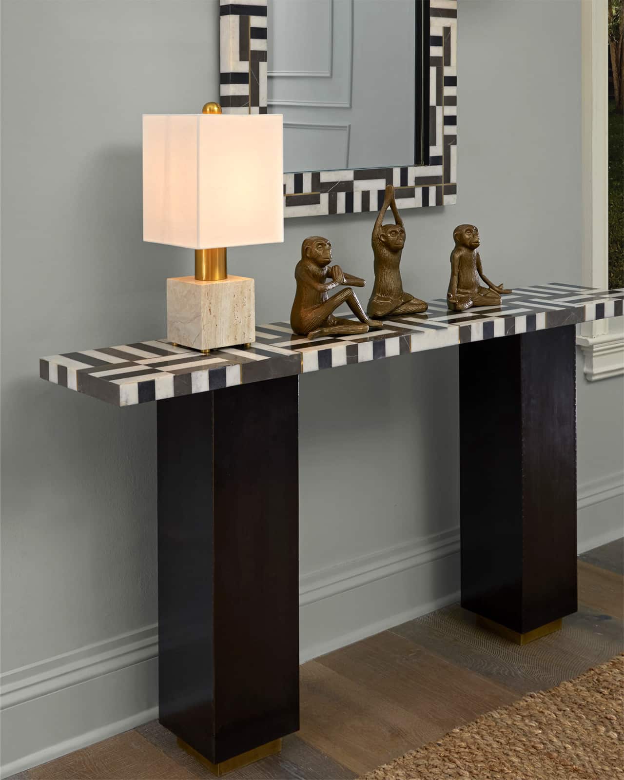 Currey and Company 3000-0240 Gentry Marble Console Table Currey and Company 3000-0240 Gentry Marble Console Table