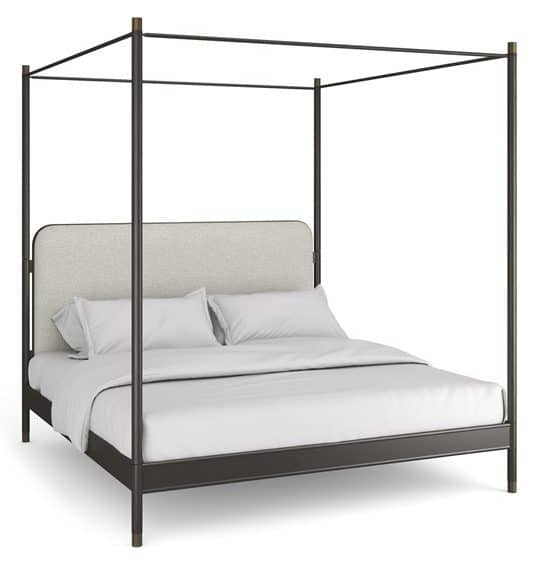 Caracole Furniture CLA-024-126 Campaign King Bed with Canopy