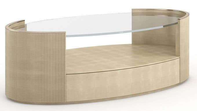 Caracole Furniture CLA-024-4013 Love Oval Cocktail Table Oracle