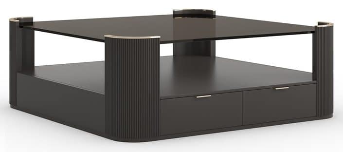 Caracole Furniture CLA-024-4016 Love Square Cocktail Table Dark Chocolate