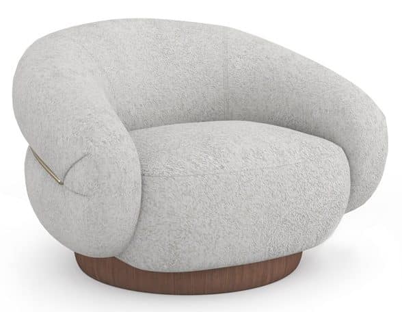 Caracole Furniture UPH-024-031-B Smoosh Swivel Chair