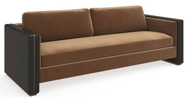 Caracole Furniture UPH-024-212-A Gelee Sofa Chocolate