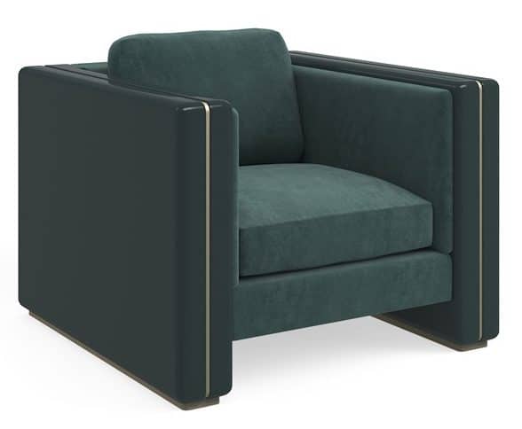 Caracole Furniture UPH-024-232-A Gelee Chair Apatite