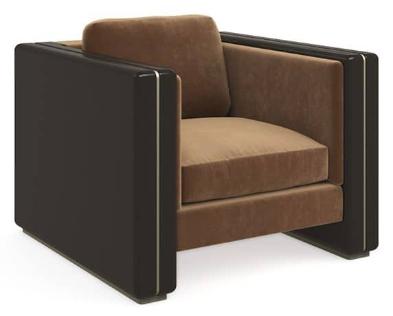 Caracole Furniture UPH-024-233-A Gelee Chair Chocolate