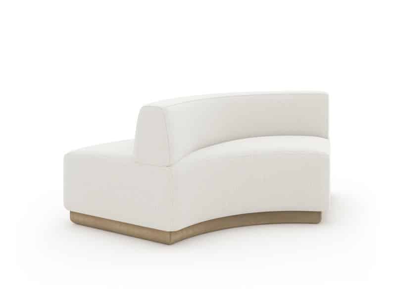 Caracole Furniture UPH-024-AL2-B Crescent Armless Loveseat