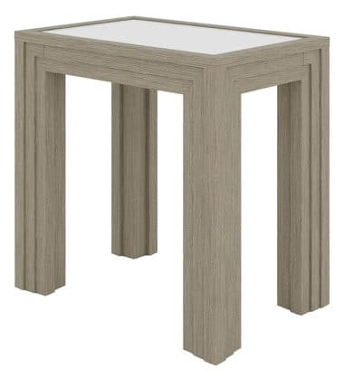 Riverside Furniture 91912 Wilde Glass Top Chairside Table