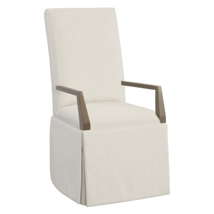 Fairfield 1215-04 Straight Tall Back Skirted Arm Chair