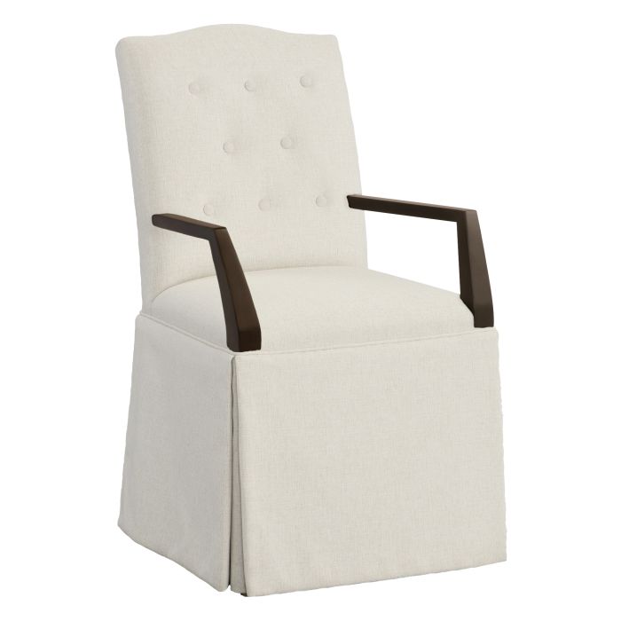 Fairfield 1223-04-T Camel Button Back Skirted Arm Chair