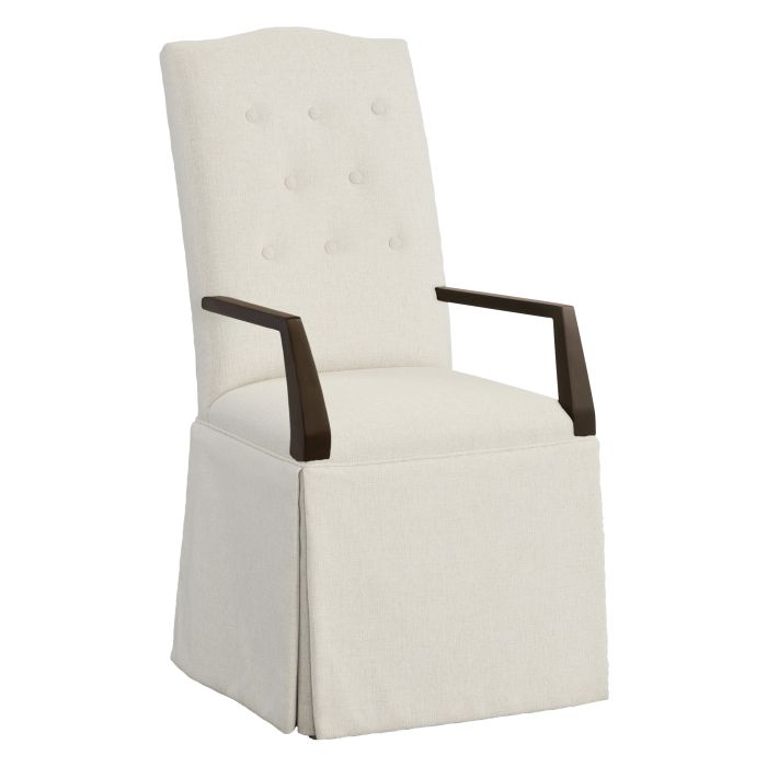 Fairfield 1227-04-T Camel Tall Button Back Skirted Arm Chair