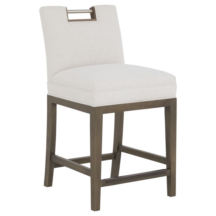 Fairfield 1260-C7 Nickel Metal Pull Short Back Counter Stool