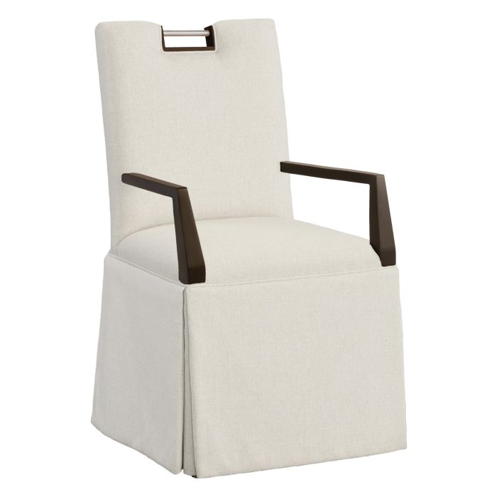 Fairfield 1261-04-T Nickel Metal Pull Back Skirted Arm Chair