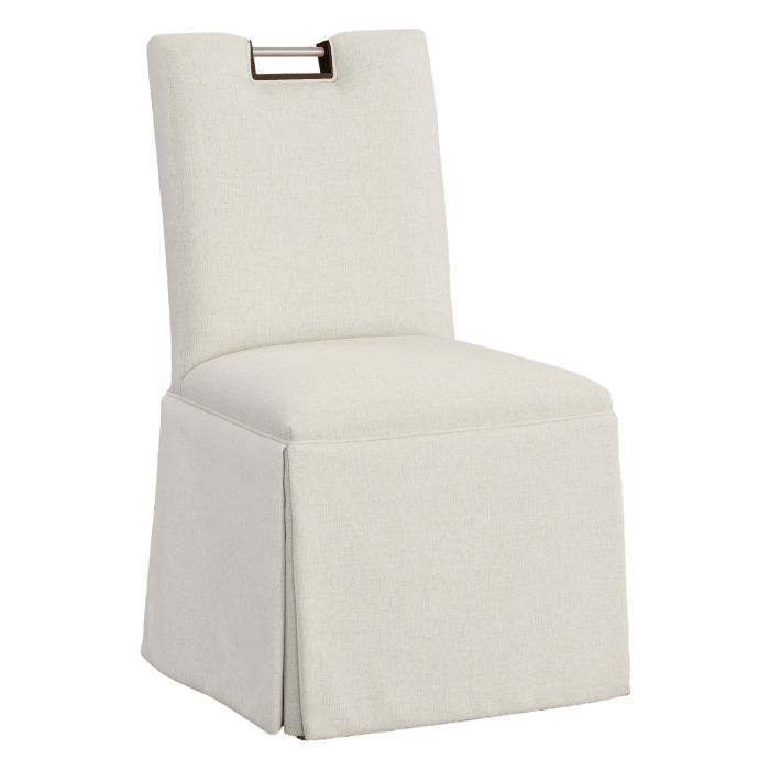 Fairfield 1261-05-T Nickel Metal Pull Back Skirted Side Chair