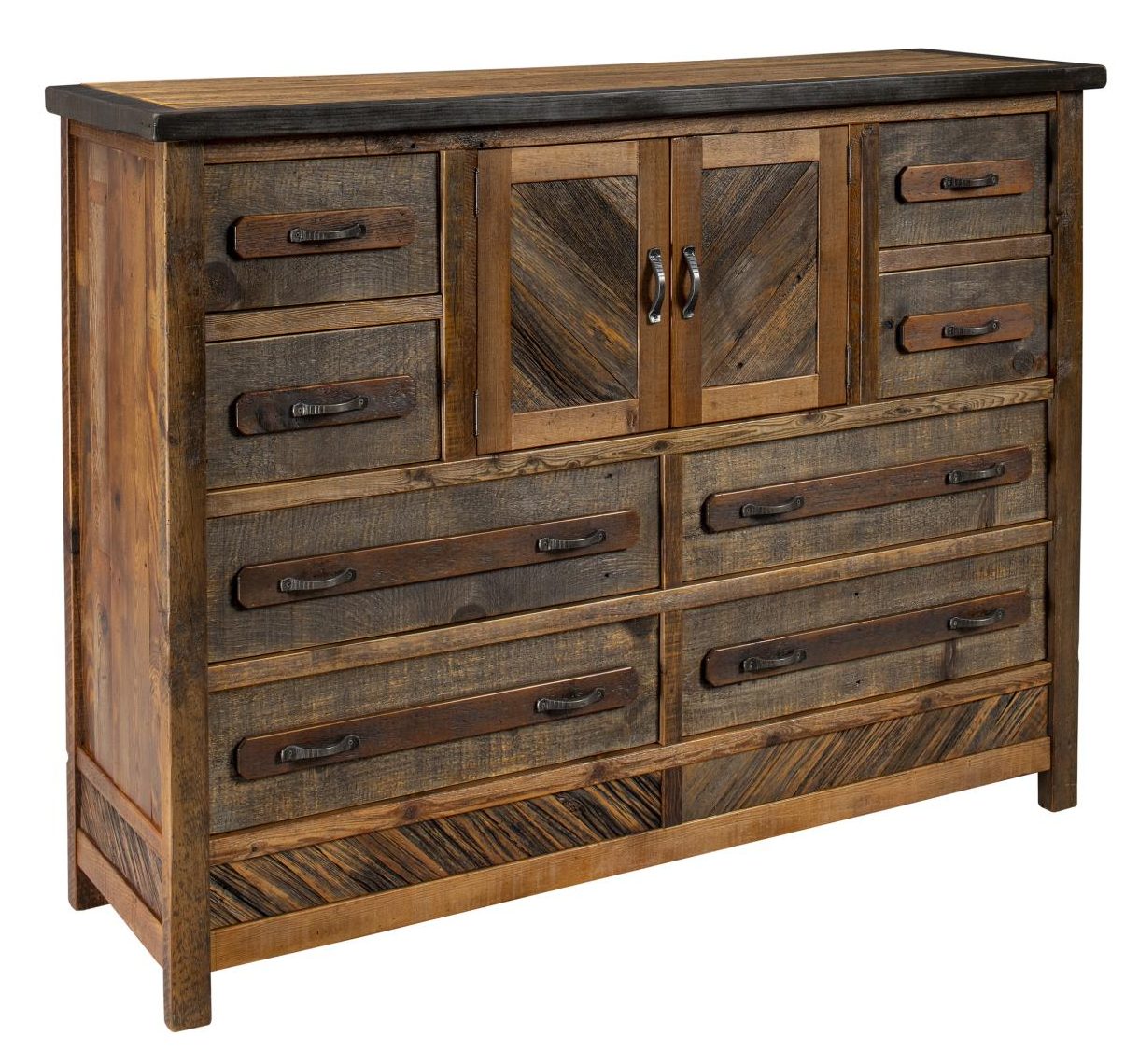 Green Gables Furniture 24030 Jackson Hole 8 Drawer 2 Door Mule Chest of Drawers