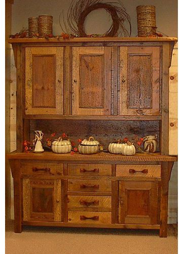 Green Gables Furniture 7721 Stony Brooke 3 Door Hutch With Panel Doors And 6 Drawers