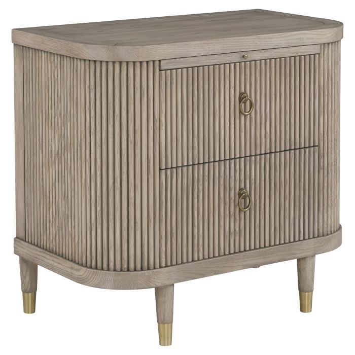 Fairfield M030-BS Everett Two Drawer Demilune Nightstand