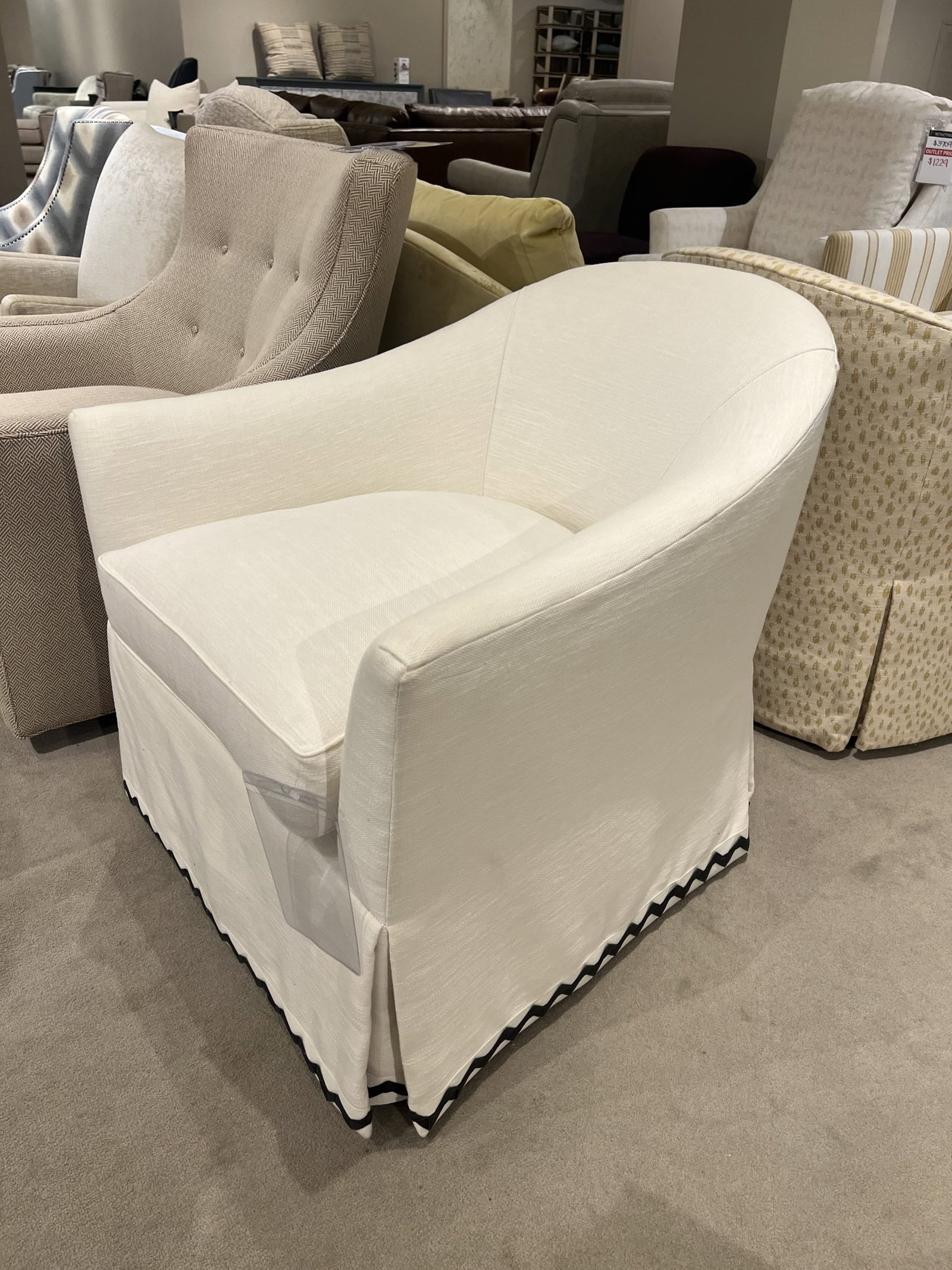 Highland House 1727SW/120 Wear Skirted Swivel Chair