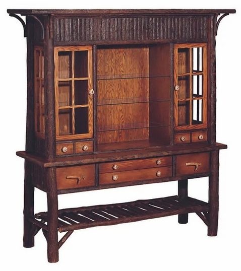 Old Hickory BR800H-700B Big Ranch China Hutch & Buffet
