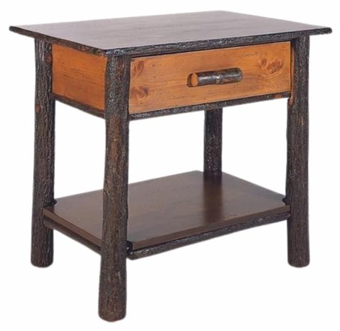 Old Hickory Furniture 105 Classic Nightstand with Solid Shelf