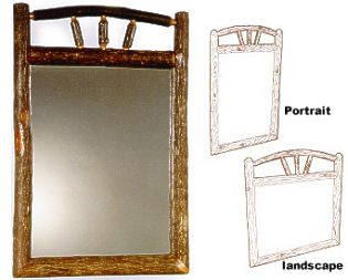 Old Hickory WWMIRV Wagon Wheel Mirror