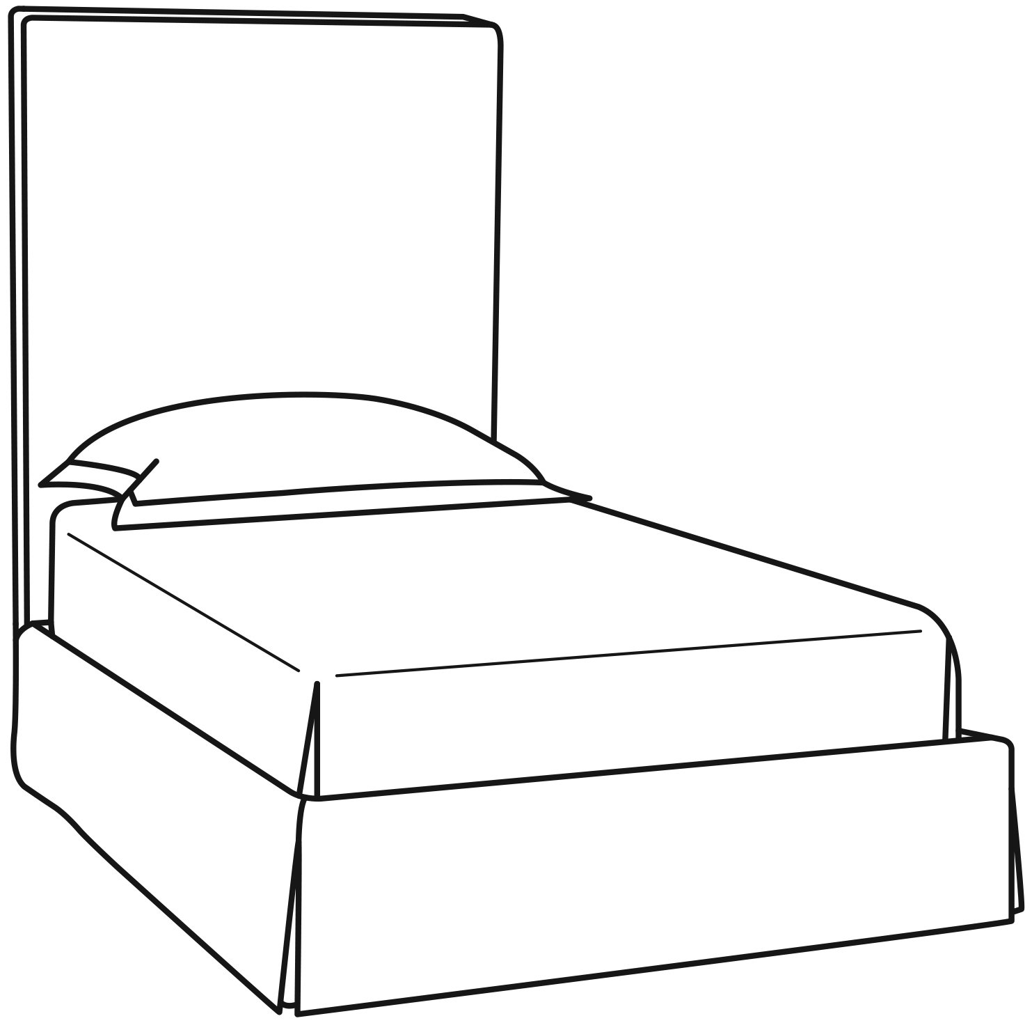 CR Laine BT101-T Carrie Tall Twin Bed