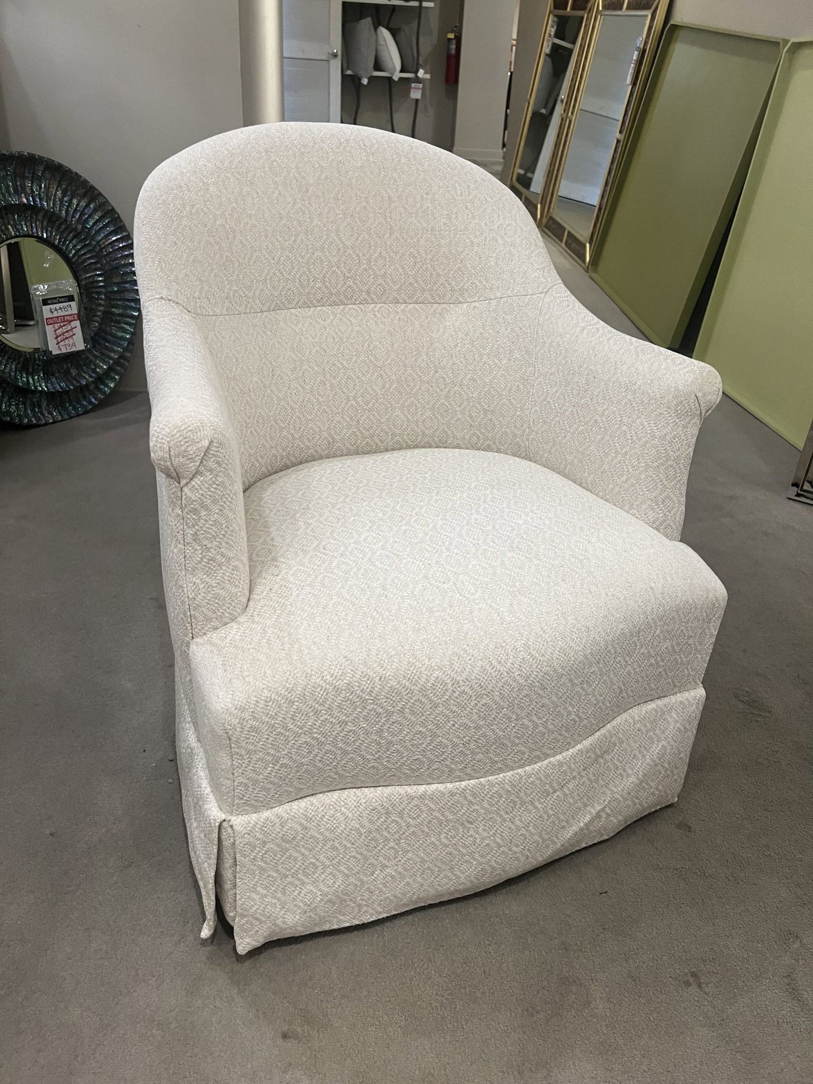 Highland House 1559SW/330 Romain Skirted Swivel Chair