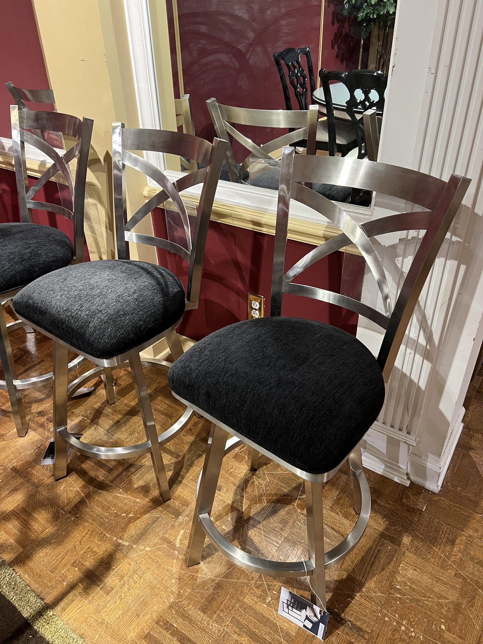 Wesley Allen BSS513 Edmonton Swivel Counter Stools (pair)