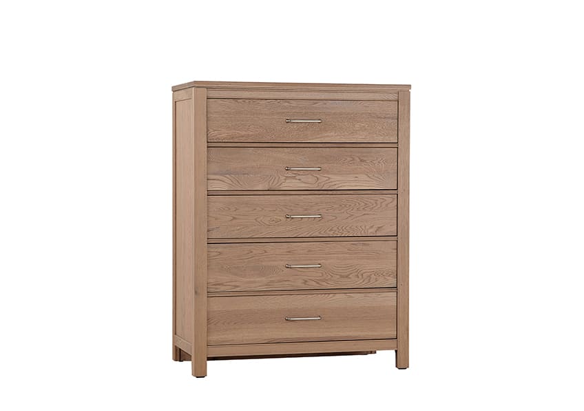 Vaughan Bassett 830-115 Chest of 5 Drawers in Clear Oak