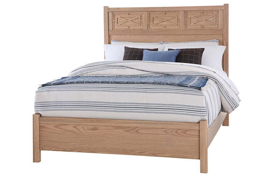 Vaughan Bassett 830-577-755-922 Fretwork Bed in Clear Oak