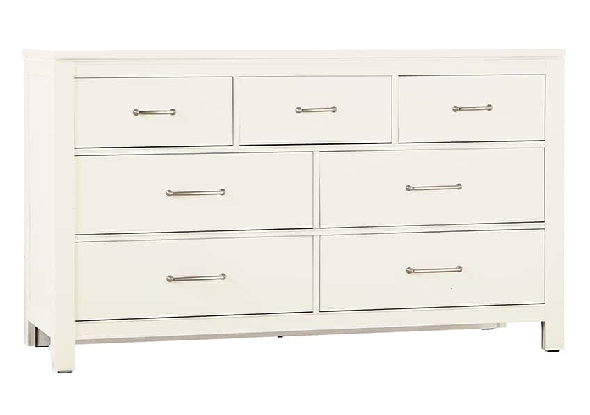 Vaughan Bassett 834-002 7 Drawer Dresser in White Maple Vaughan Bassett 834-002 7 Drawer Dresser in White Maple
