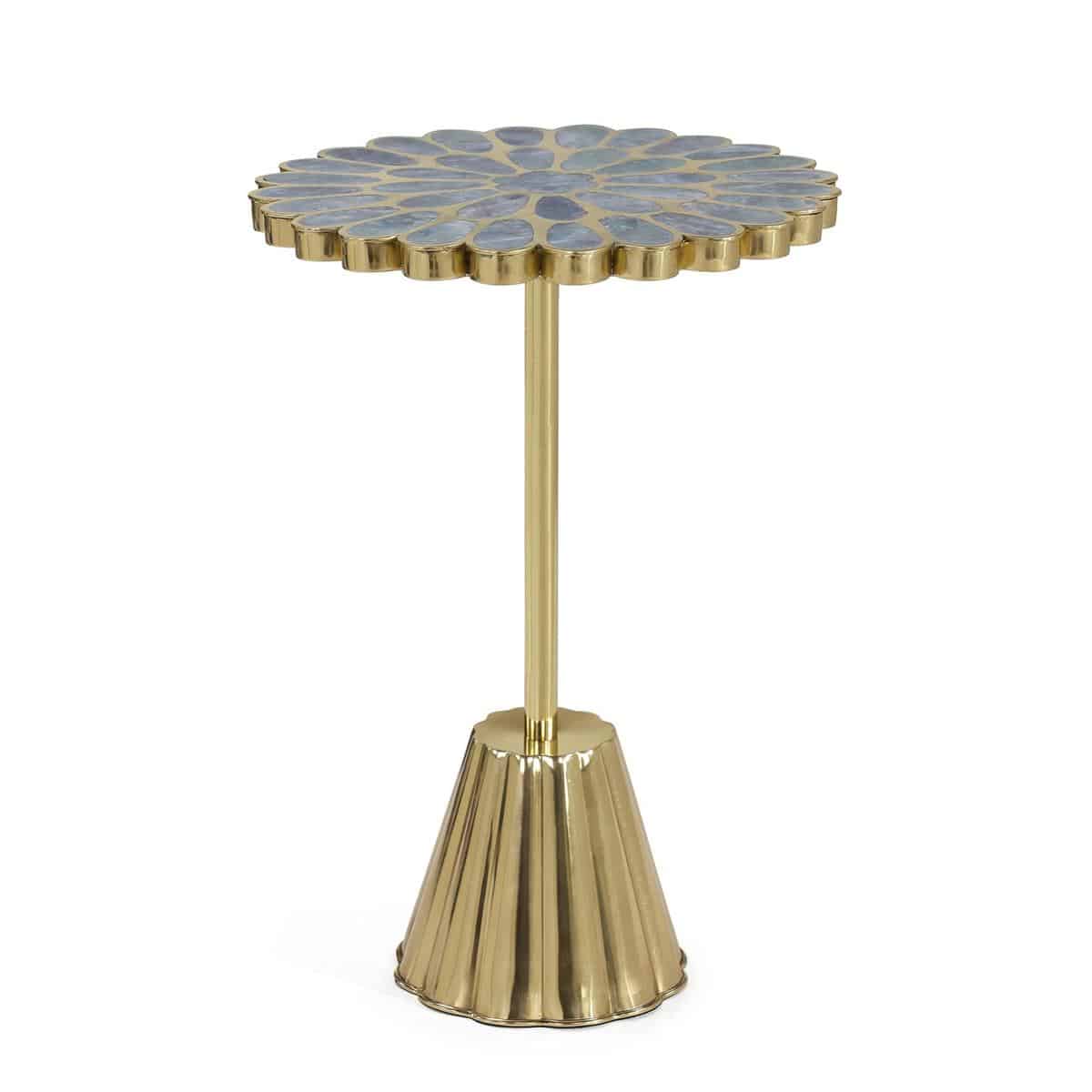 John Richard JFD-0428 Peony Accent Table, Light Green