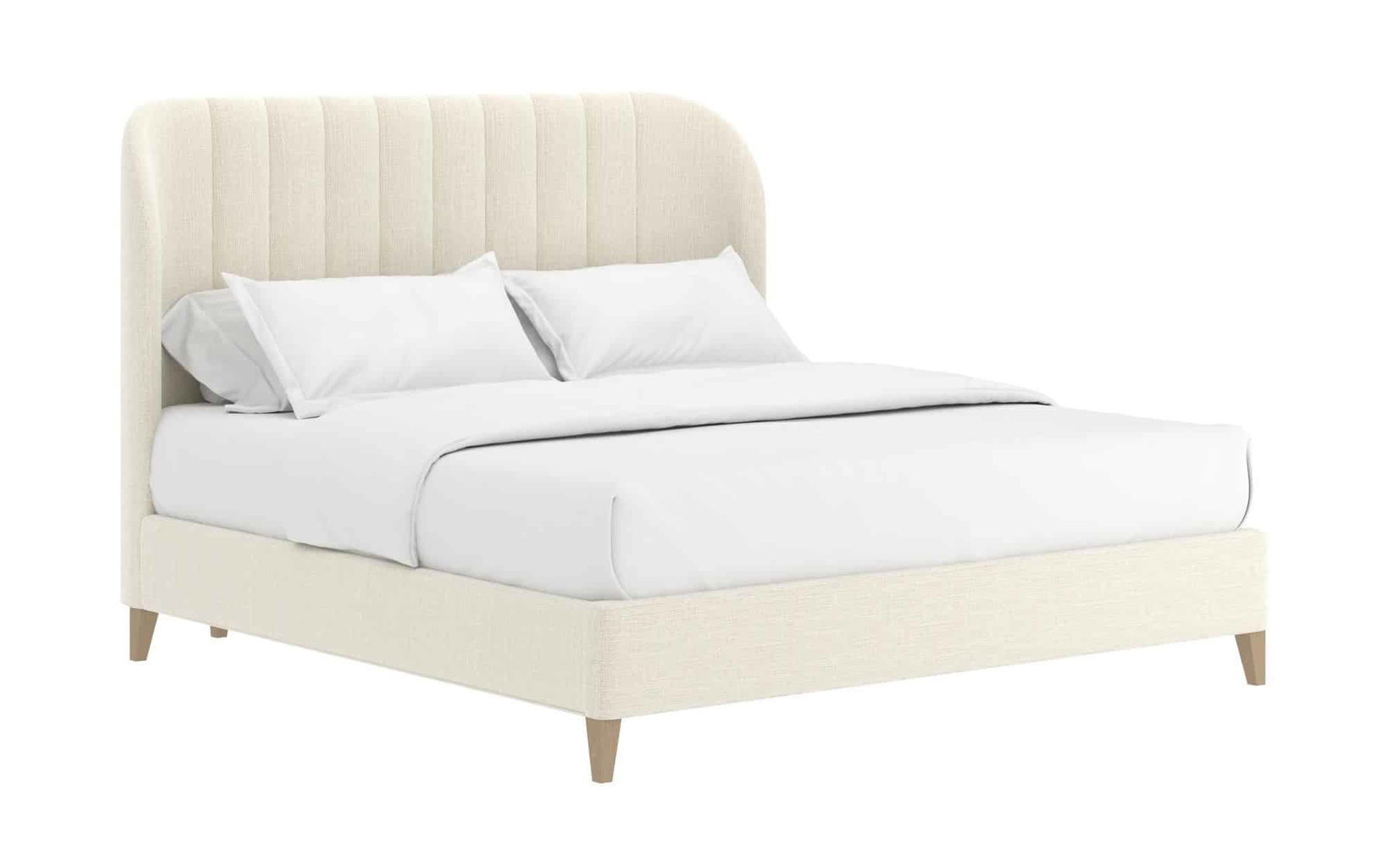 ART Furniture 413126-2743H4 Dante King Wide Chn Uph Bed Custard