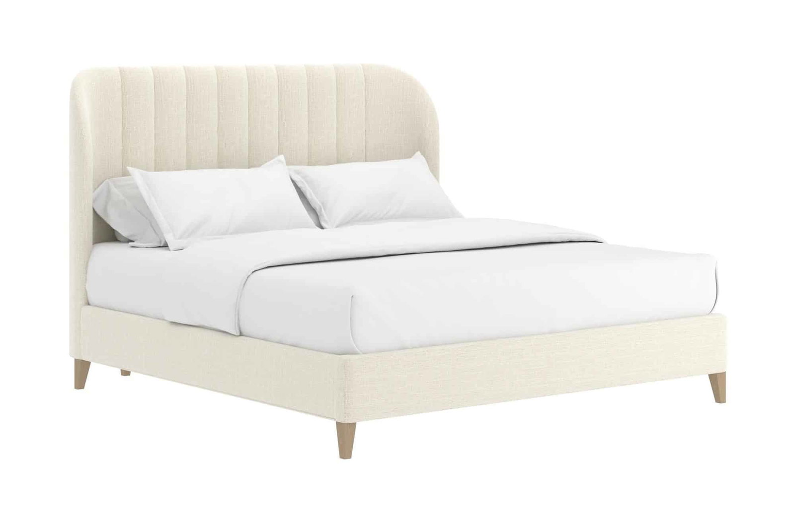 ART Furniture 413125-2743H4 Dante Queen Wide Chn Uph Bed Custard