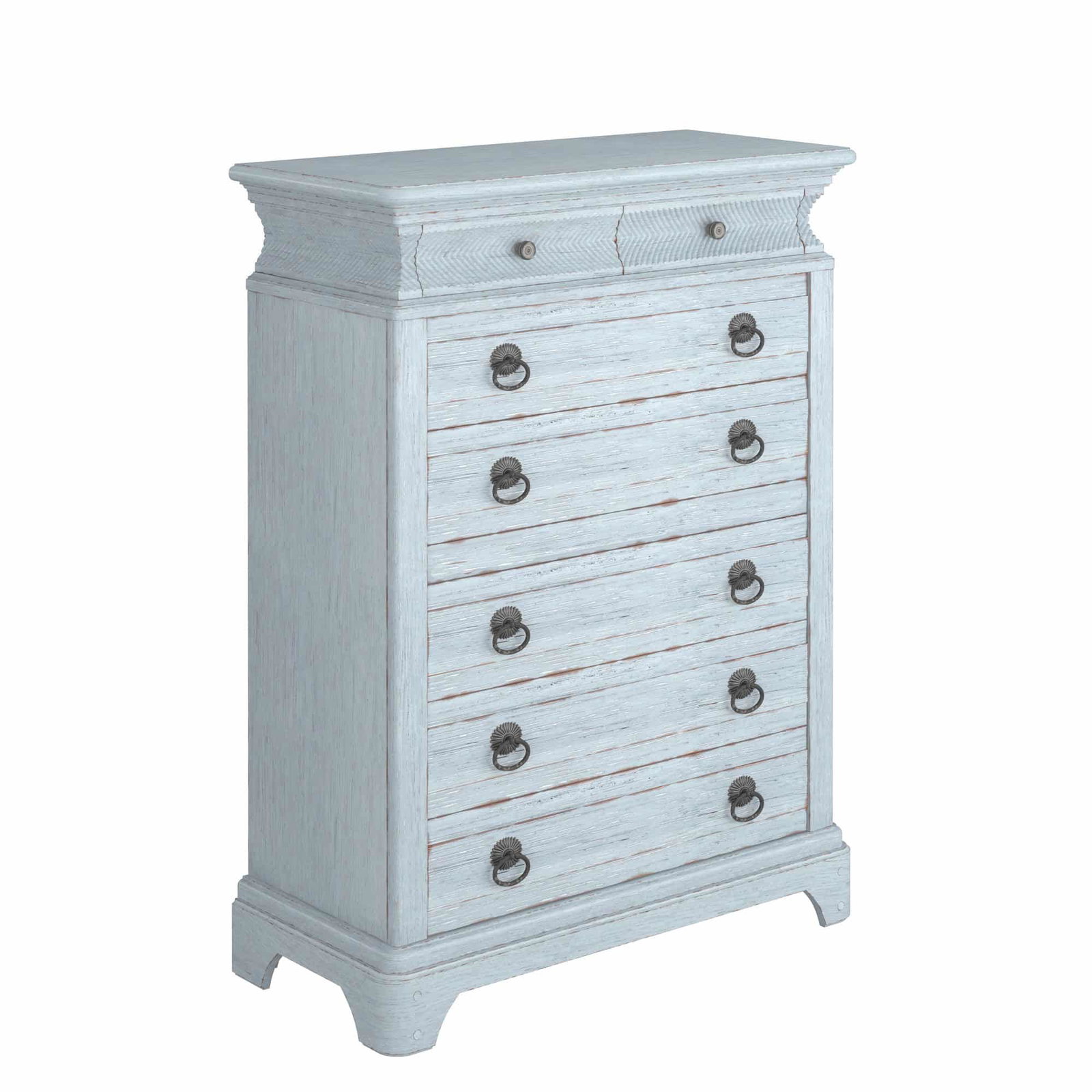 ART Furniture 251150-1361 Summer Creek 8 Drwr Chest Shutter Blue