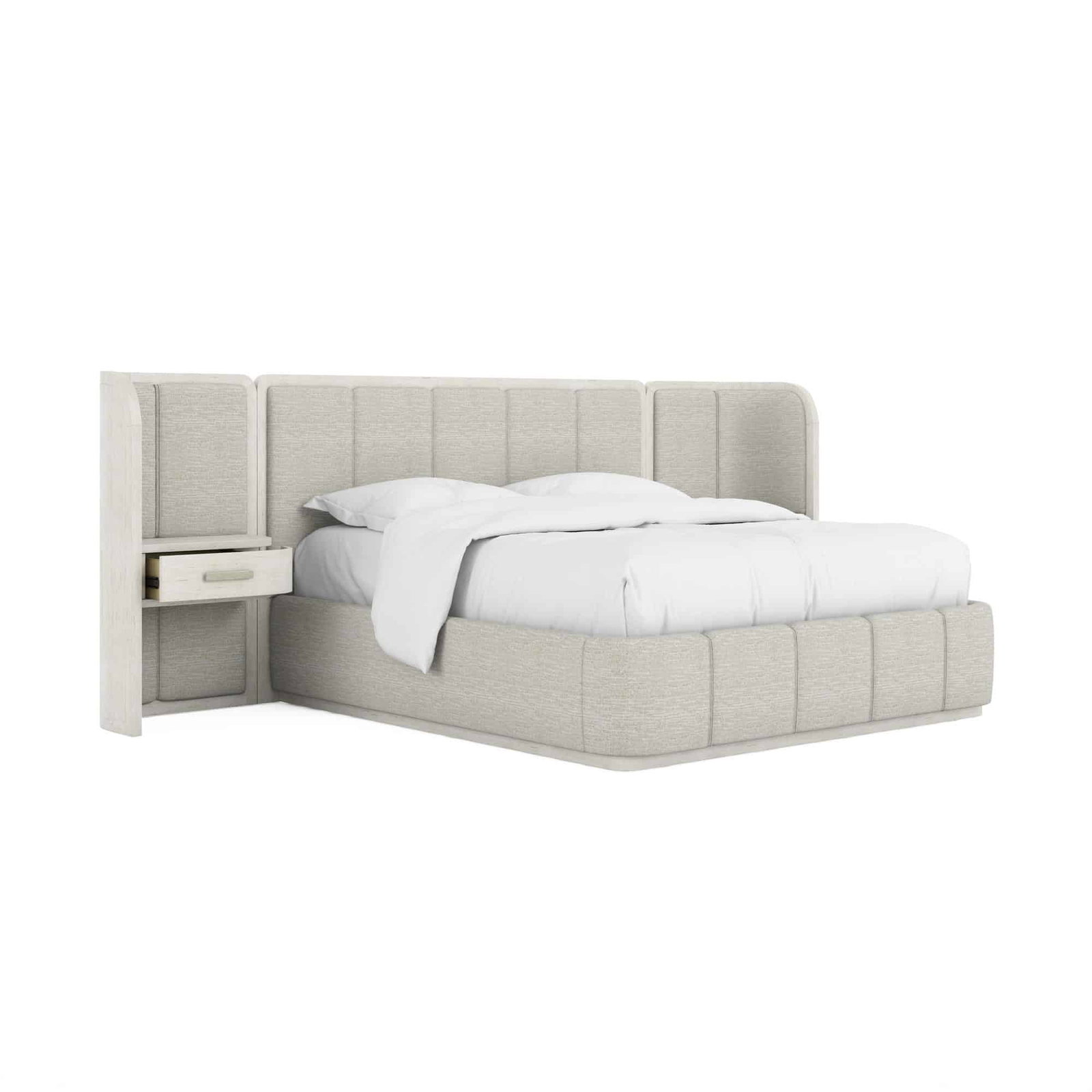 ART Furniture 333126-2250WN Ashlar King Upholstered Wall Panel Bed