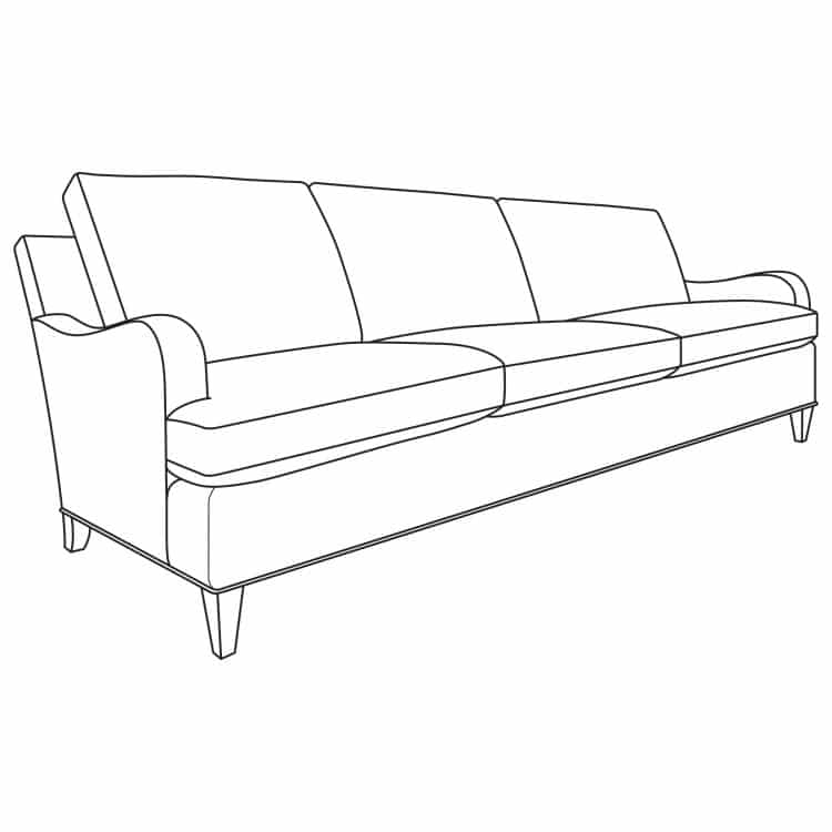 Century Furniture ES9-1342-1 Logan Large Sofa