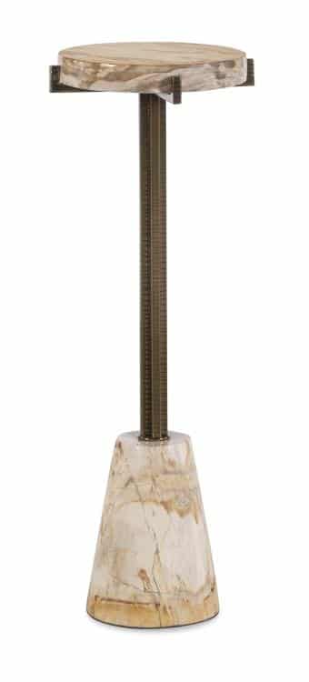 Century Furniture SF6321-V2 Acme Petrified Wood Drinks Table Light