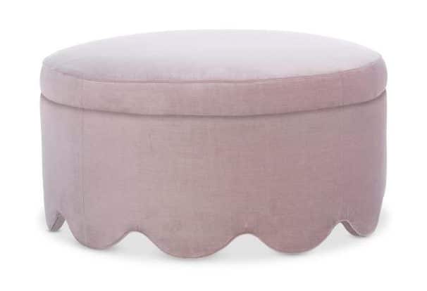 Highland House 1734-36 Suzie Scalloped Storage Ottoman