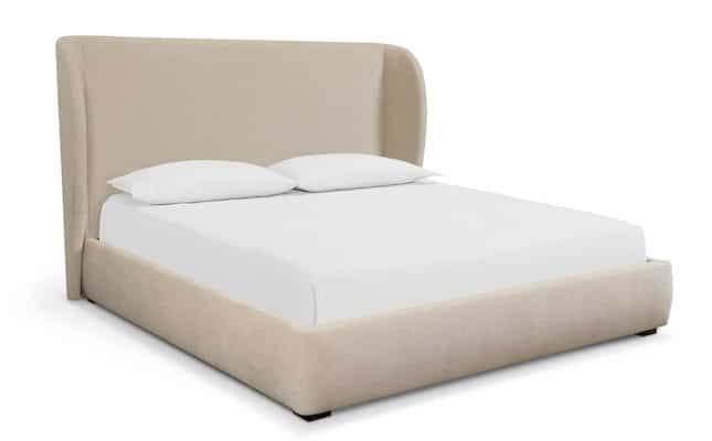 Bassett Furniture 2844-KP59-6446-0 Stacy Queen Upholstered Platform Bed