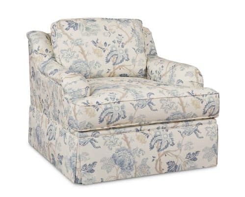 Bassett Furniture 2914-12S-4353-5-BLDOWN Stockten English Arm Skirted Chair