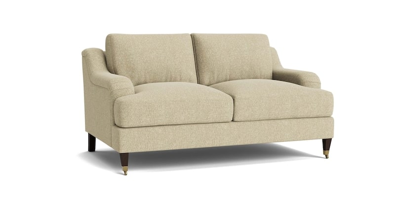 Bassett Furniture 2914-42-22 Stockten English Arm Loveseat with Casters