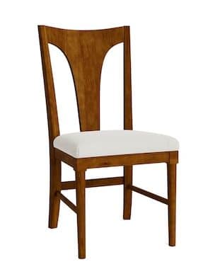 Bassett Furniture 4027-0685F-11 Gordon Maple Dining Chair with Upholstered Seat