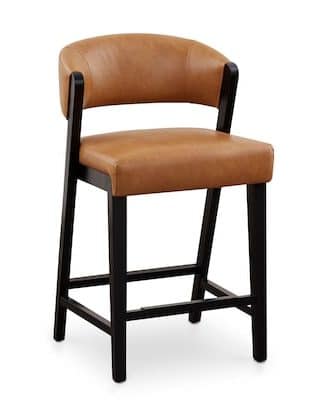 Bassett Furniture 4201-0687BCC Asher Upholstered Faux Leather Counter Stool