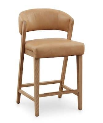 Bassett Furniture 4201-0687NCT Asher Upholstered Faux Leather Counter Stool