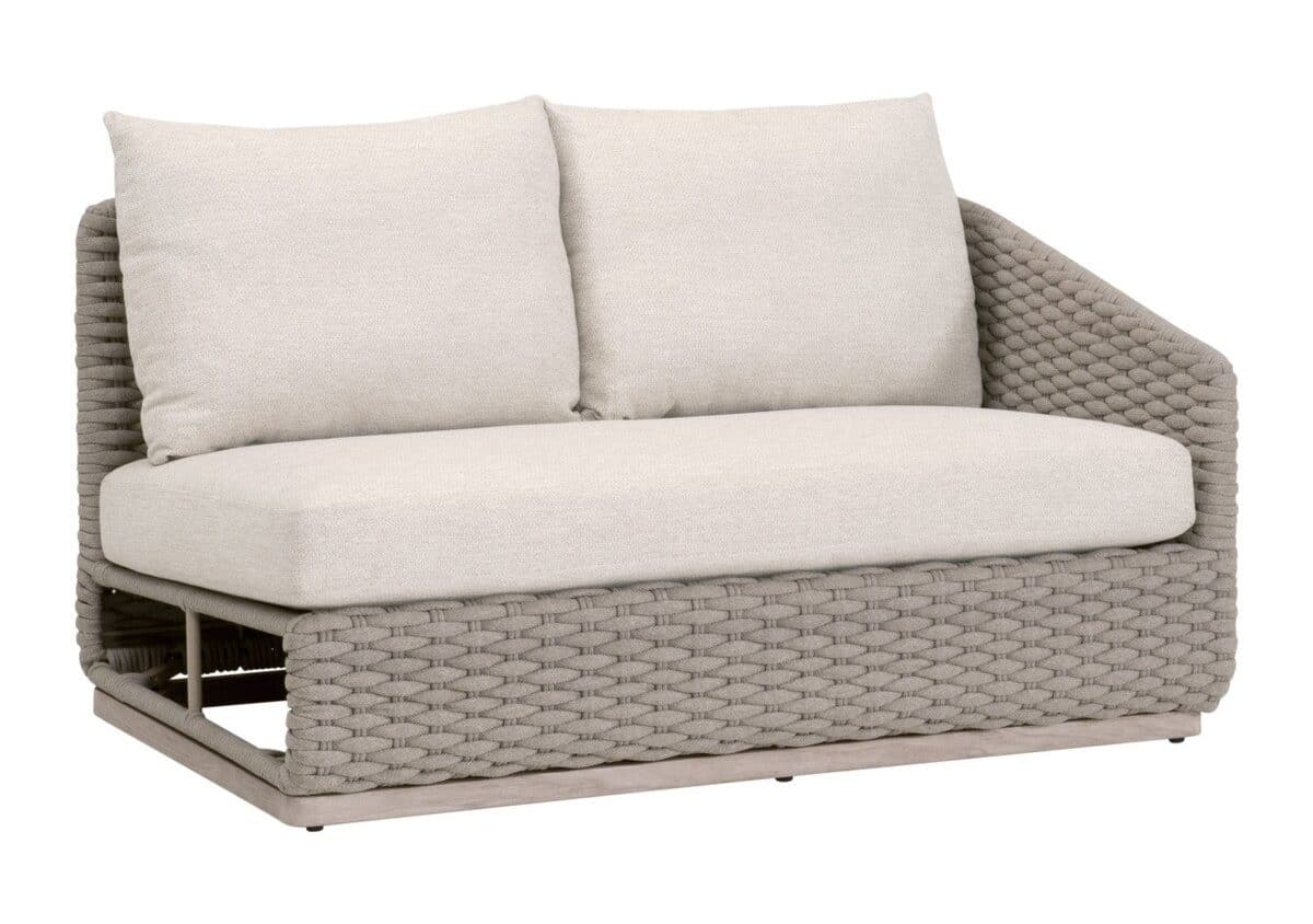 Essentials For Living 6863-2S1R.TAU/ECR/W-ET Caspian Outdoor Modular Right Facing 1-Arm Sofa