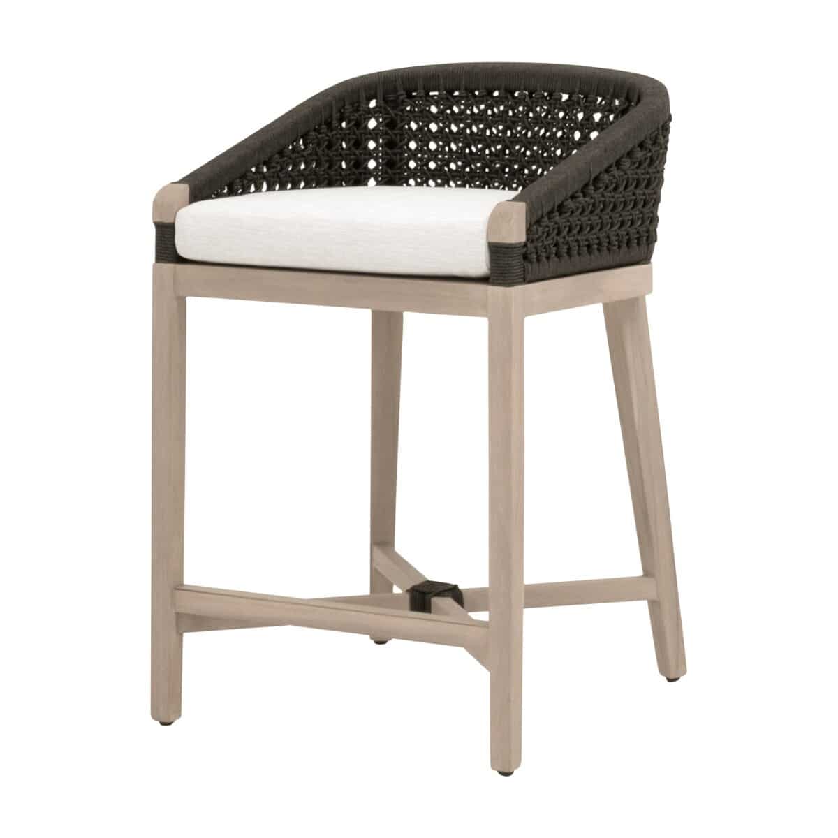 Essentials For Living 6795CS.ANT/WHT/W-ET Montecito Outdoor Counter Stool