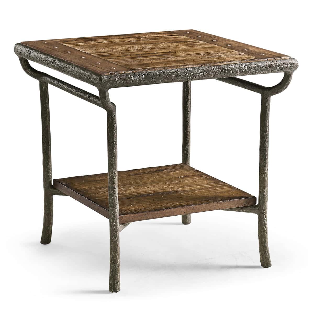 Jonathan Charles 491316-CMF Forge Iron Square End Table